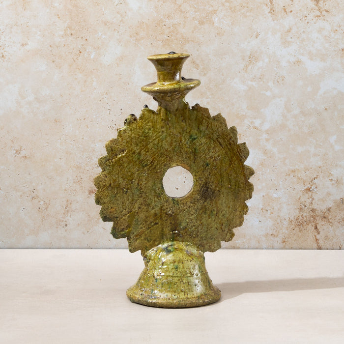 Tamegroute Medium Olive Round Candle Holder