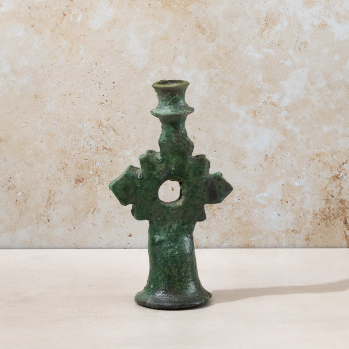 Tamegroute Small Green Diamond Candle Holders