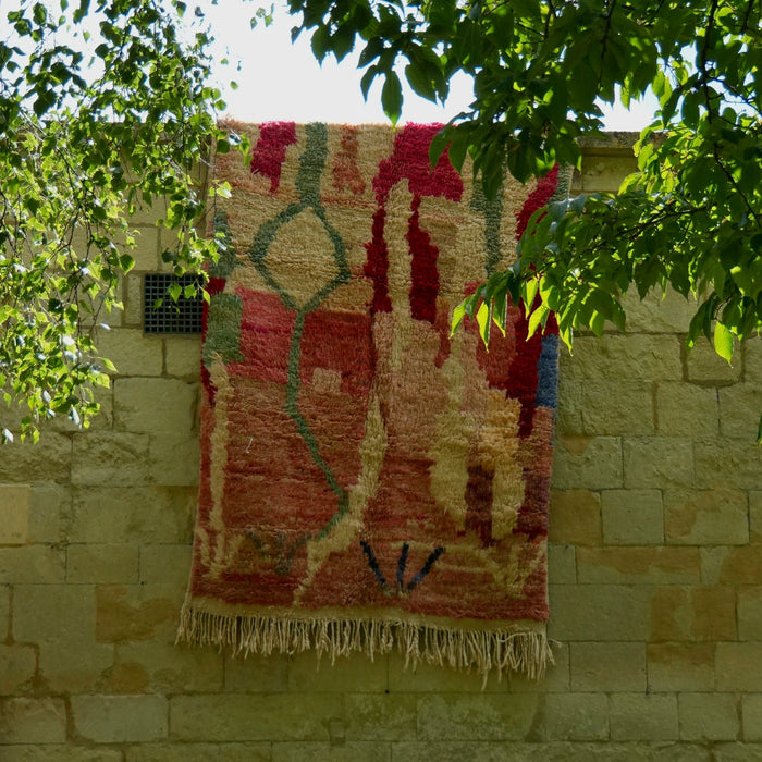 Moroccan Wool Hand-Knotted Boujad Rug 1016 // 240 x 137cm