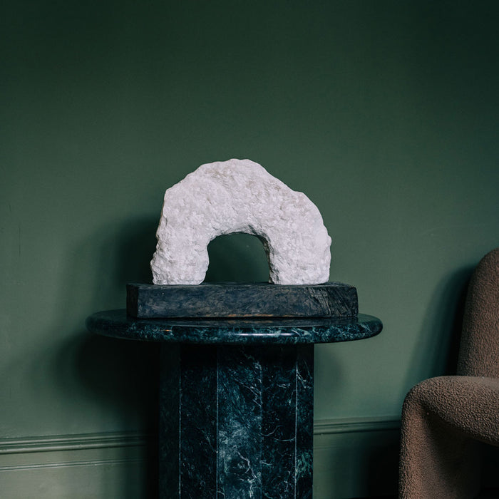 'Durdle Door' Large Carved Stone Sculpture with Wood Base