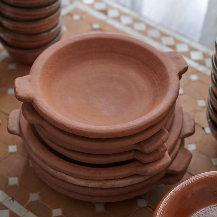 Terracotta Deep Plates with Handles