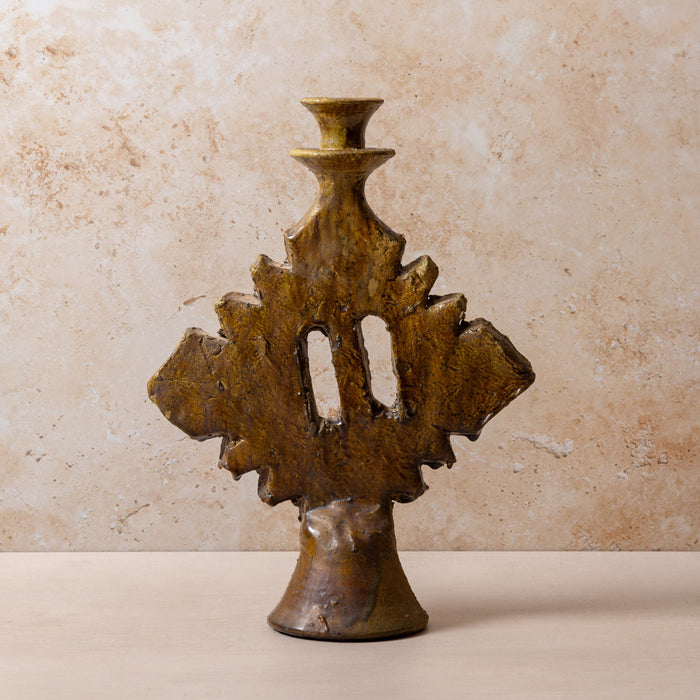 Tamegroute Large Olive Candle Holder - Double Dash