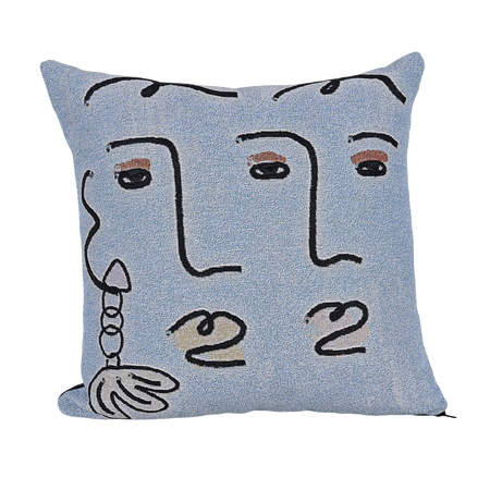 interior design textile face pillow