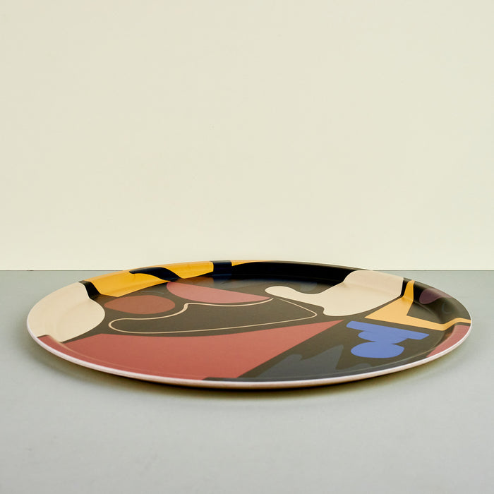'Shapes' Round Art Tray