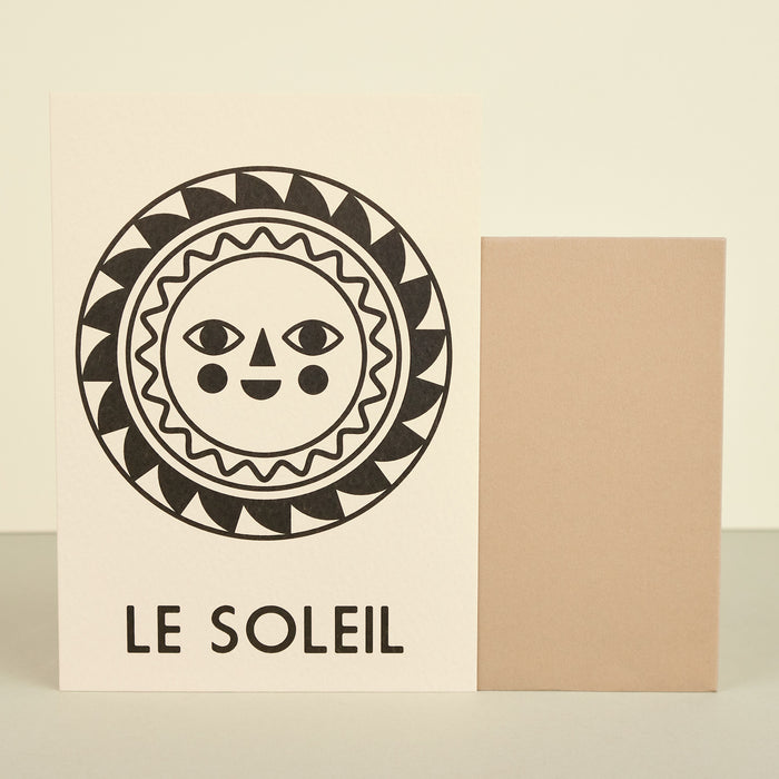 'Le Soleil' Sun Greeting Card