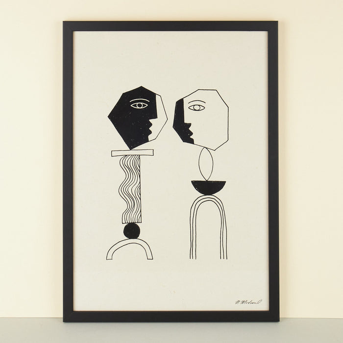 'Is Your Head On The Right Way?' A3 Print - Framed