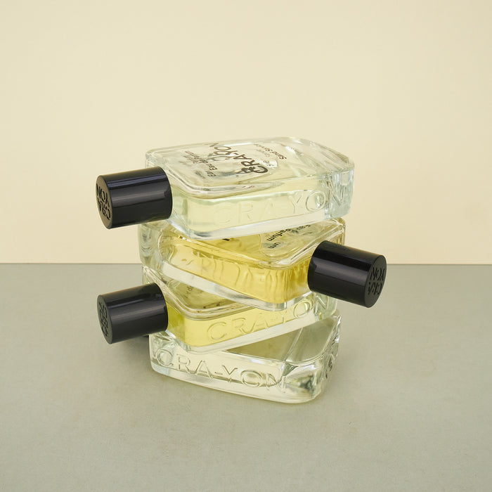 'Art Life' Perfume by Cra-yon perfume bottles stacked. 