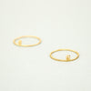 'Flora' Micro Ring by Nagle & Sisters 18ct gold plated silver. two thin rings on plain background.