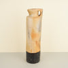 Ceramic Tunisian Large vases with natural glaze and low stripe detail